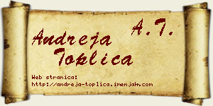 Andreja Toplica vizit kartica